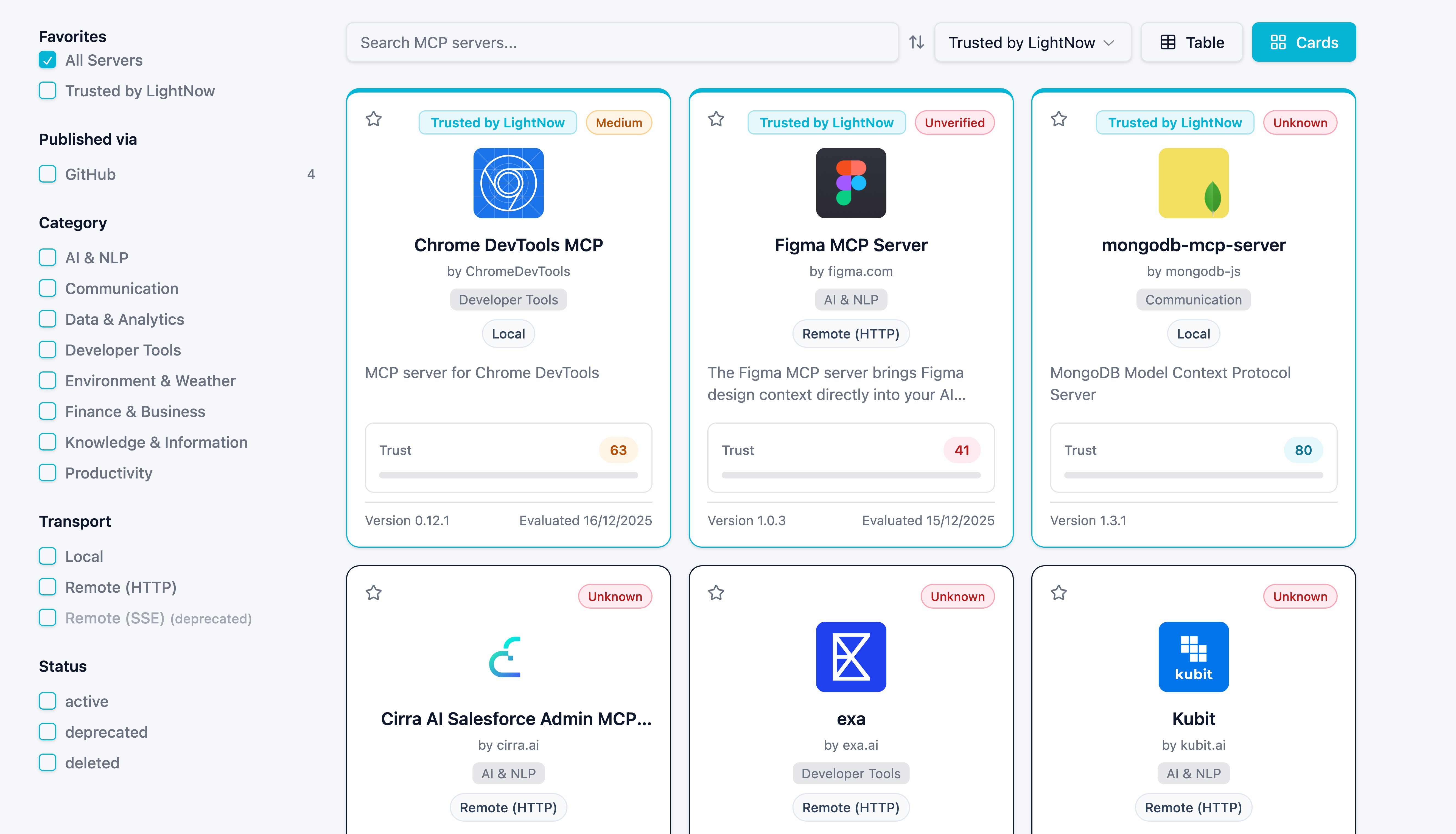 Official registry sync and Trusted by LightNow badge